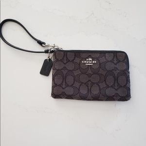 Coach Wristlet Womens Black Gray